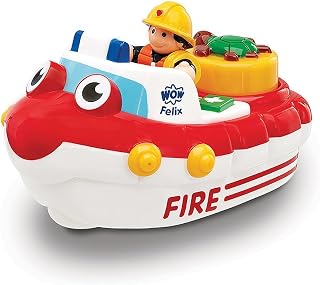 WOW Toys 01017Z Nfelix Bath Boat, Red/Yello, 20.3 x 8.9 x 12.7 cm