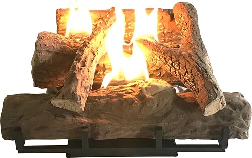 ALVA Fireplace Gas Heater With Ceramic Logs | 52cm Wide | Indoor Use | LPGSA Certified | 12 Month Warranty