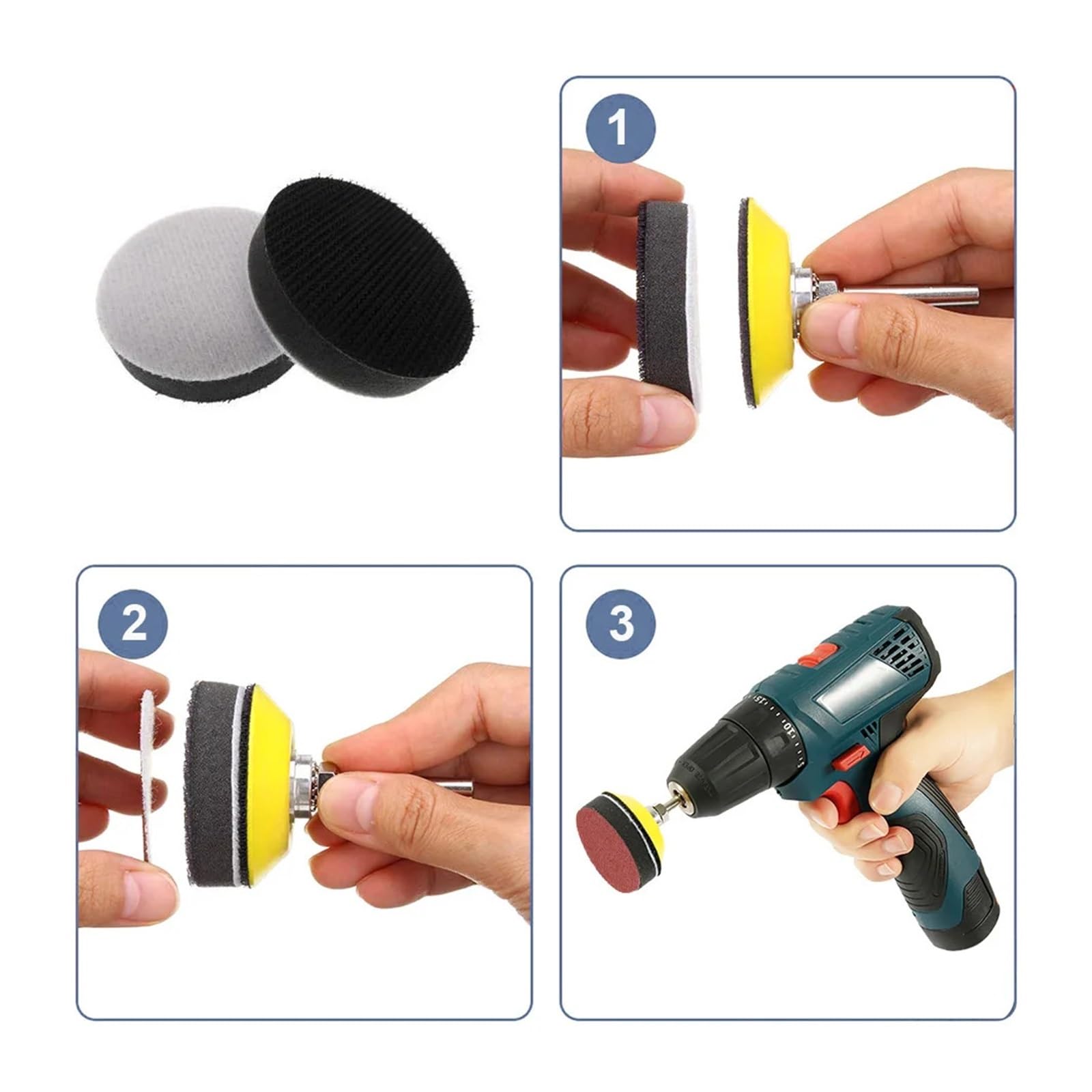 Disco amortiguador de esponja de gancho y bucle de 5 uds 2 "-7" for almohadilla de respaldo de lijadora de aire(7 inch 180mm)