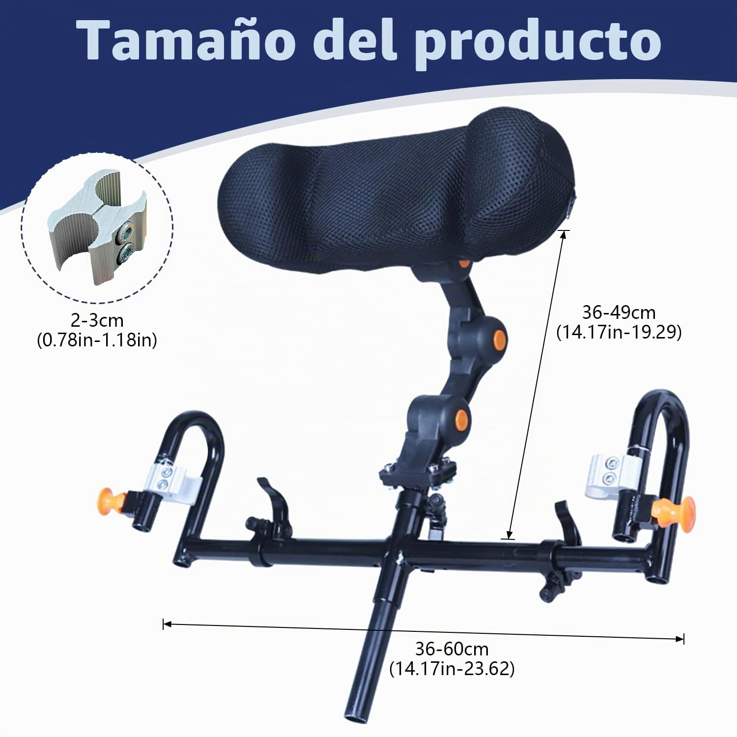 Reposacabezas ajustable para silla de ruedas, cabeza y respaldo ergonómicos, reposacabezas y respaldo ajustables para sillas de ruedas eléctricas, personas mayores, adultos