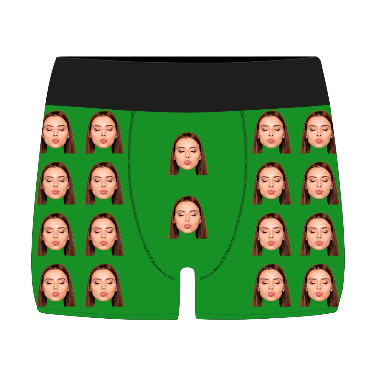 AmlionPersonalised Funny Face Boxers Briefs for Men Boyfriend,Custom Underwear with Face Photo