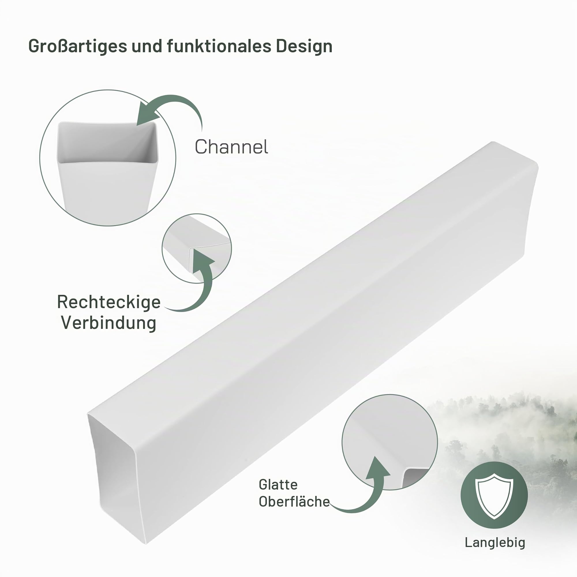 Vent Systems 220x90mm 1.5m Lang Flachkanal Rechteckiger Rohrverbinder für die Rohrverbindung, Abluftkanal oder Zuluftkanal. Lüftungssystem, Heizen, Kühlen. 220 x 90 mm - 150 cm