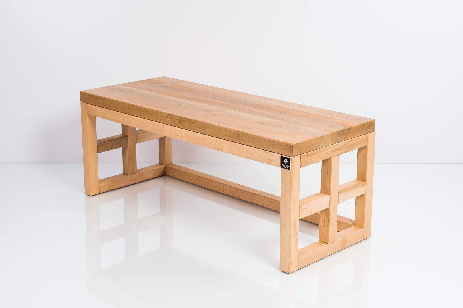 LB-11 Sitzbank Bank Hocker Erle Massivholz Lackiert Neu OVP Handarbeit Nach Mass (118, Höhe 52cm Tiefe 40cm)