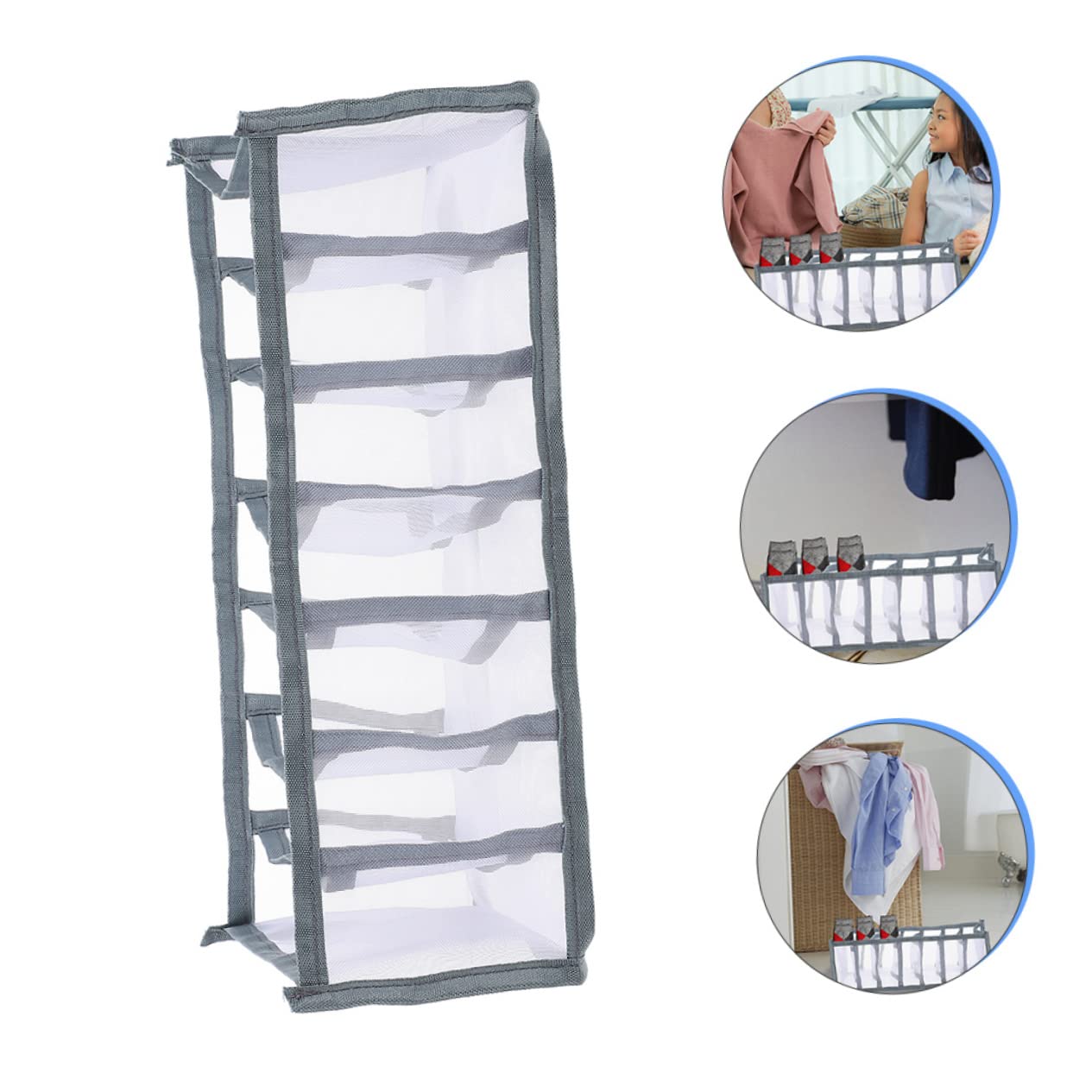 Cabilock Mesh Clothes Drawer Organizer Multi Jeans Compartment Storage for Closet Capacity Practical Design for Clothing Socks and Sundries and Space Saving