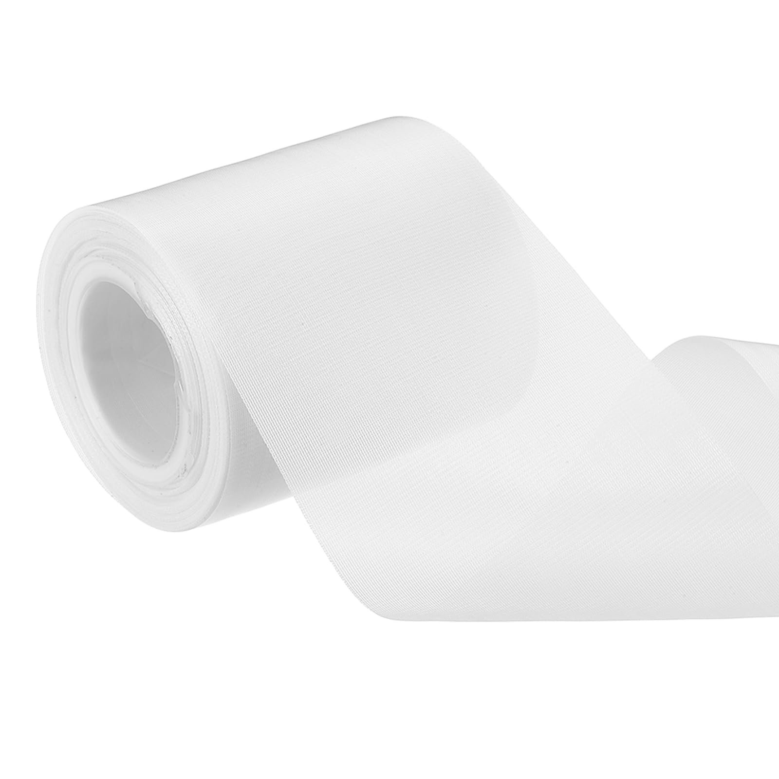 PATIKIL 3 Inch x 25 Yards Sheer Organza Ribbon, Solid Color Silk Chiffon Ribbon for Gift Wrapping Wedding Chair Sash Flower Bouquet Party Decoration Hair Bows Sewing Crafts, White