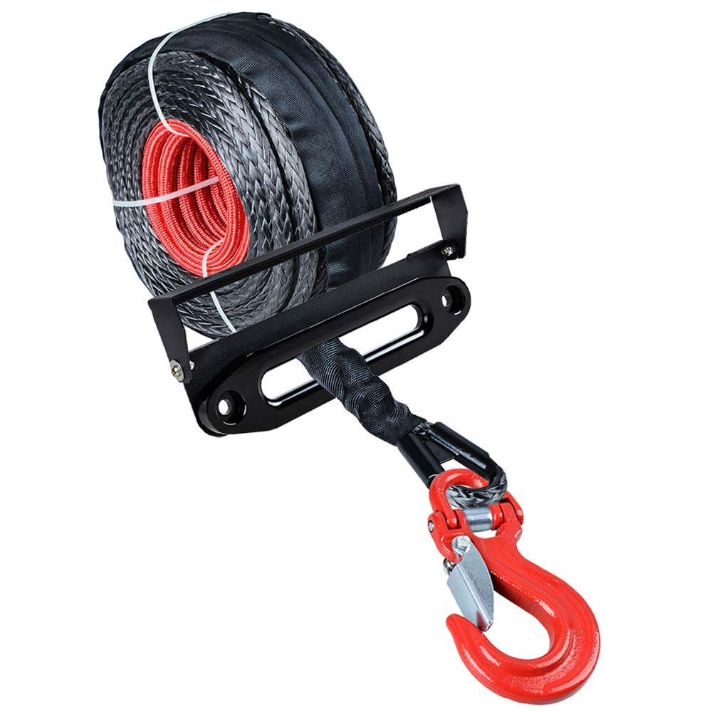 Buy AMOPACORP 92 feet x 1/2 inch Synthetic Winch Rope Protective Sleeve ...