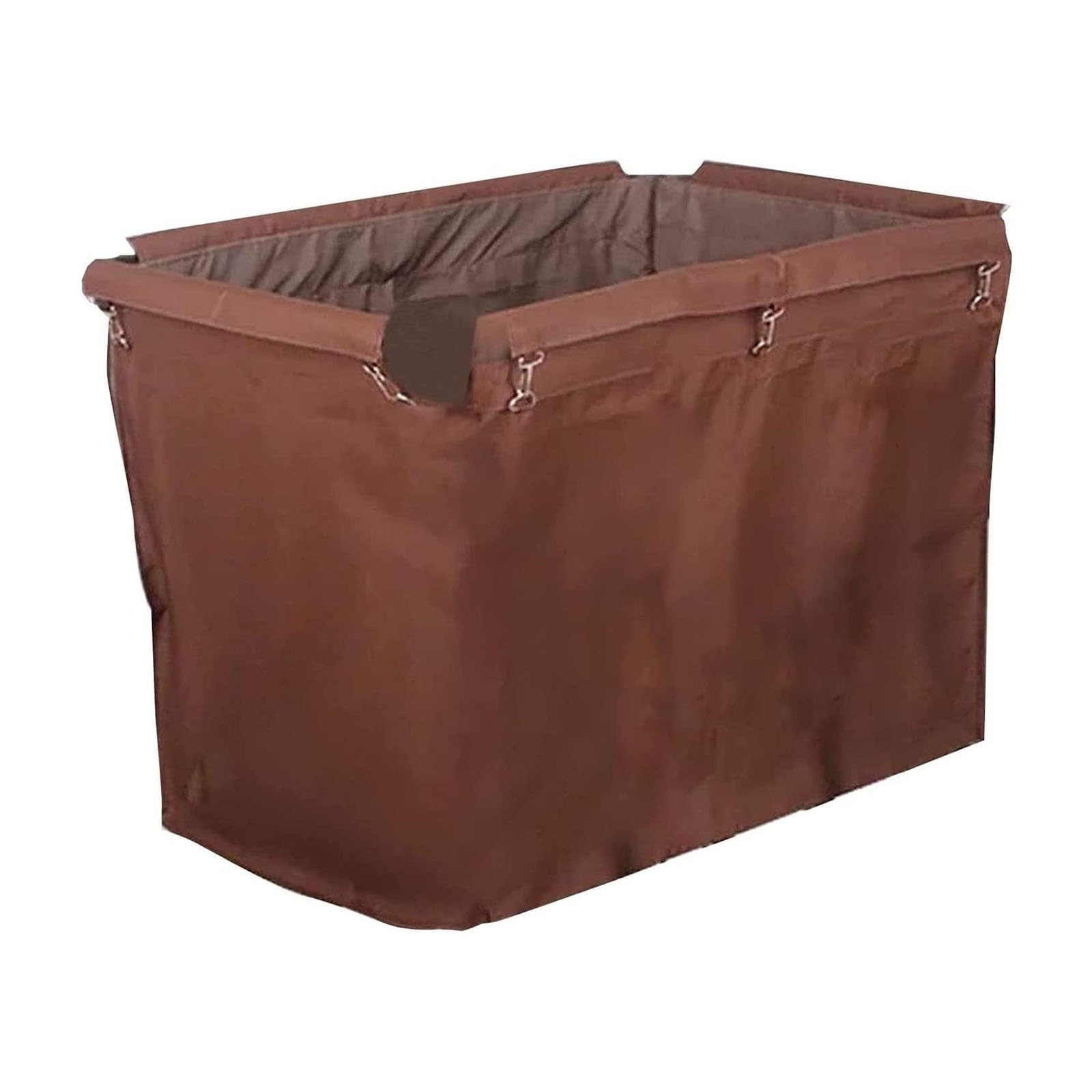 Kosz na pranie Prostokątny wymienny worek podróżny Wytrzymała tkanina Oxford z metalowymi klamrami Pasuje do prania o wymiarach 83x53/58x63cm(Brown Rectangular)
