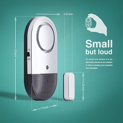 Miniatura 2 de Sensor de alarma abierto de 120 DB para puerta y ventana, paquete de 3 y 7 unidades para niños, seguridad de pacientes con demencia, alarmas de