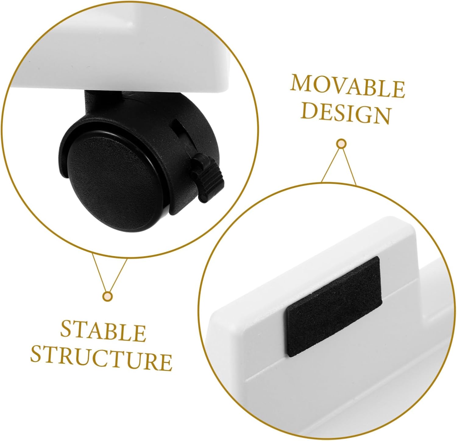 KALLORY Computer Tower Stand Movable Stand for Under Desk Simple Design Wheels