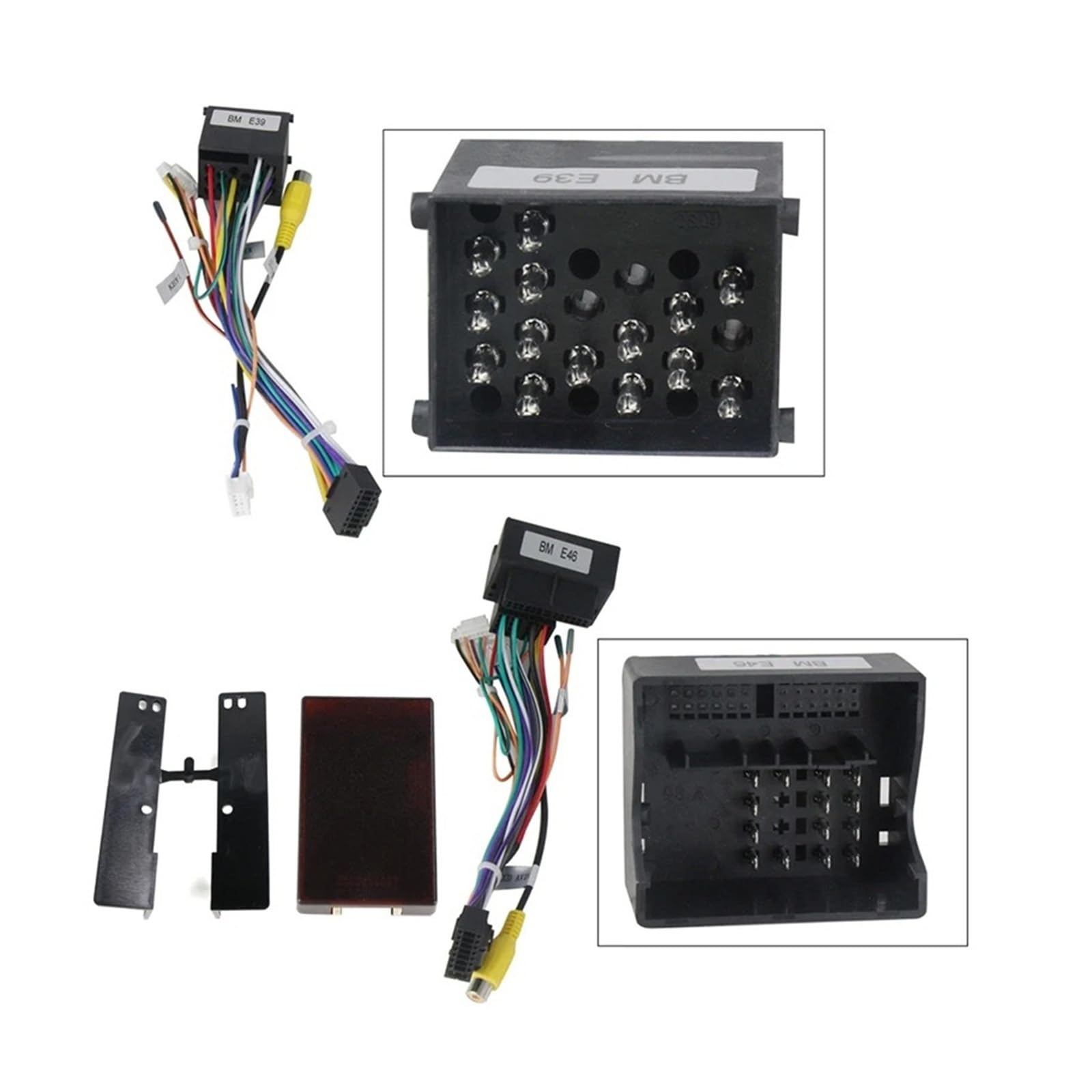 Fascia Marco Adaptador Marco Fascia Navegación Multimedia Radio Coche Decodificador Caja Canbus Kit Panel Ajuste para 5 Series E38 E39 E53 para X5 Juego Panel Radio