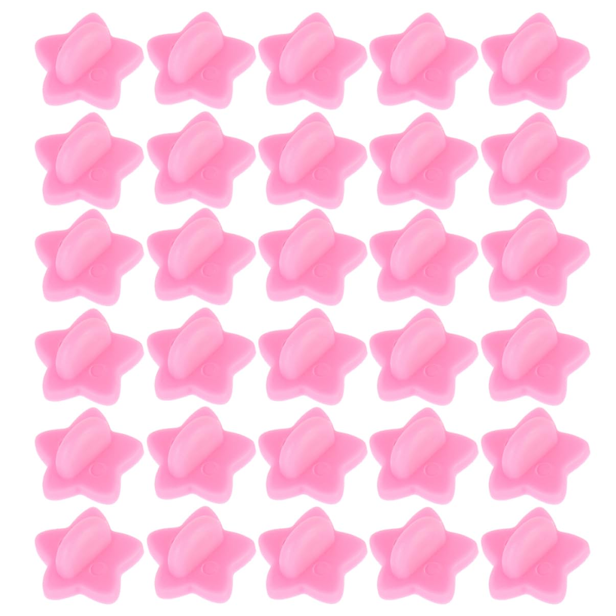 KALLORY 200Pcs Star Rubber Pin Backs Durable Butterfly Clutch Replacement for Hat Badge Brooches Easy to Install Enamel Pin Backs for DIY Jewelry Making Accessories