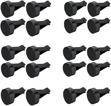 Metal Car Air Vent Clips with Plastic Slot Head 20 Set