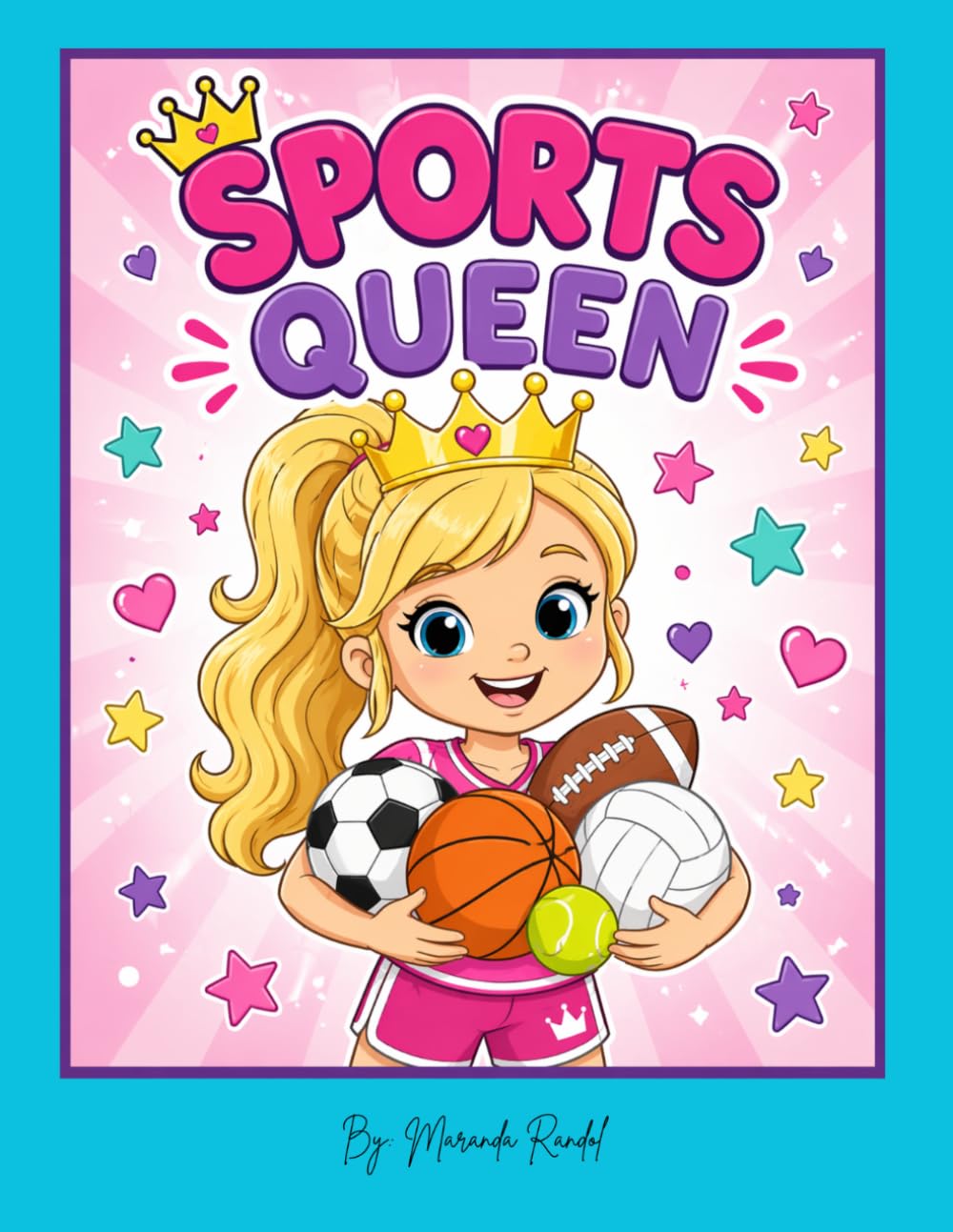 Sports Queen: A Fun and Inspiring Coloring Book for Active Girls Who Love Sports