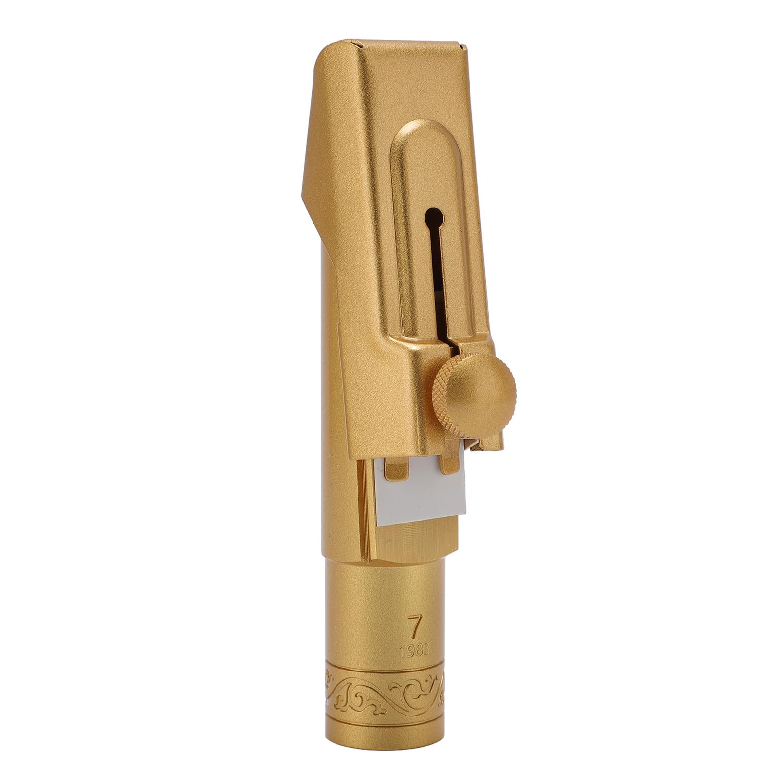 Sassofono Tenore in Ottone Bb Bocchino, Bocchino per Sassofono Tenore Placcato Oro Satinato Misura 7, per Musicisti con Tono Ricco e Volume Potente
