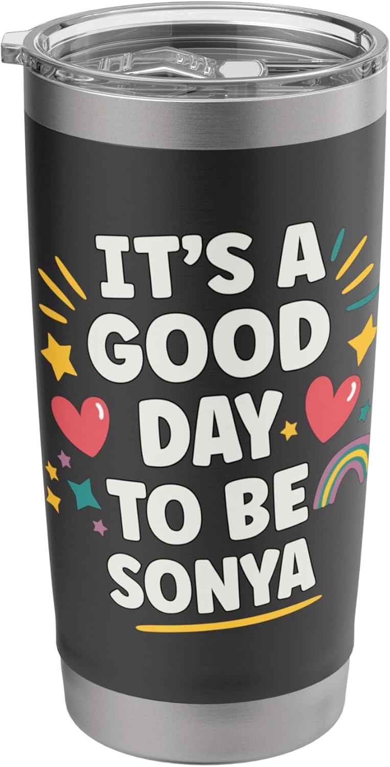 SONYA Personalized Retro Girls Custom SONYA Name Stainless Steel Insulated Tumbler
