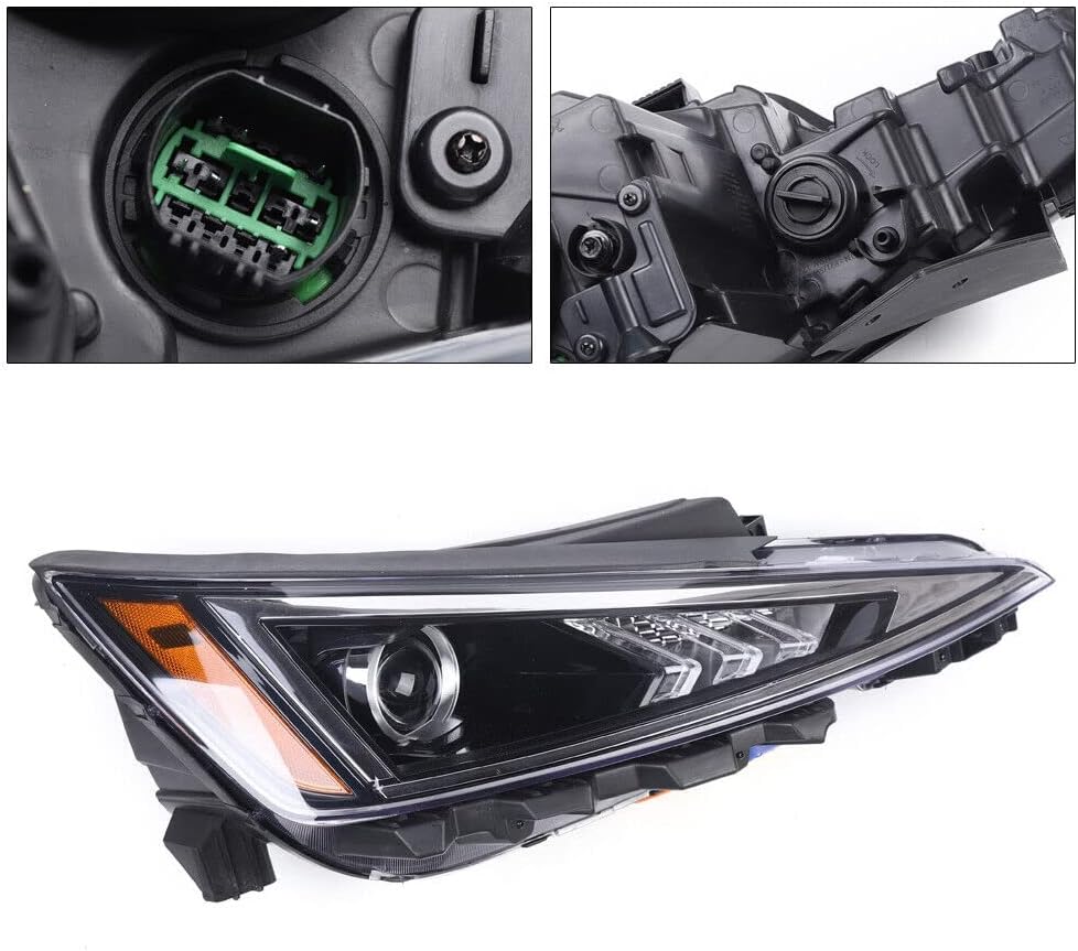 Front Halogen Headlight Assembly for 2019-2020 Hyundai Elantra SE/SEL NON-Value Edition/Eco/Limited/Sport Models,Headlight Replacement 92101-F3500,92102-F3500(Passenger Side)