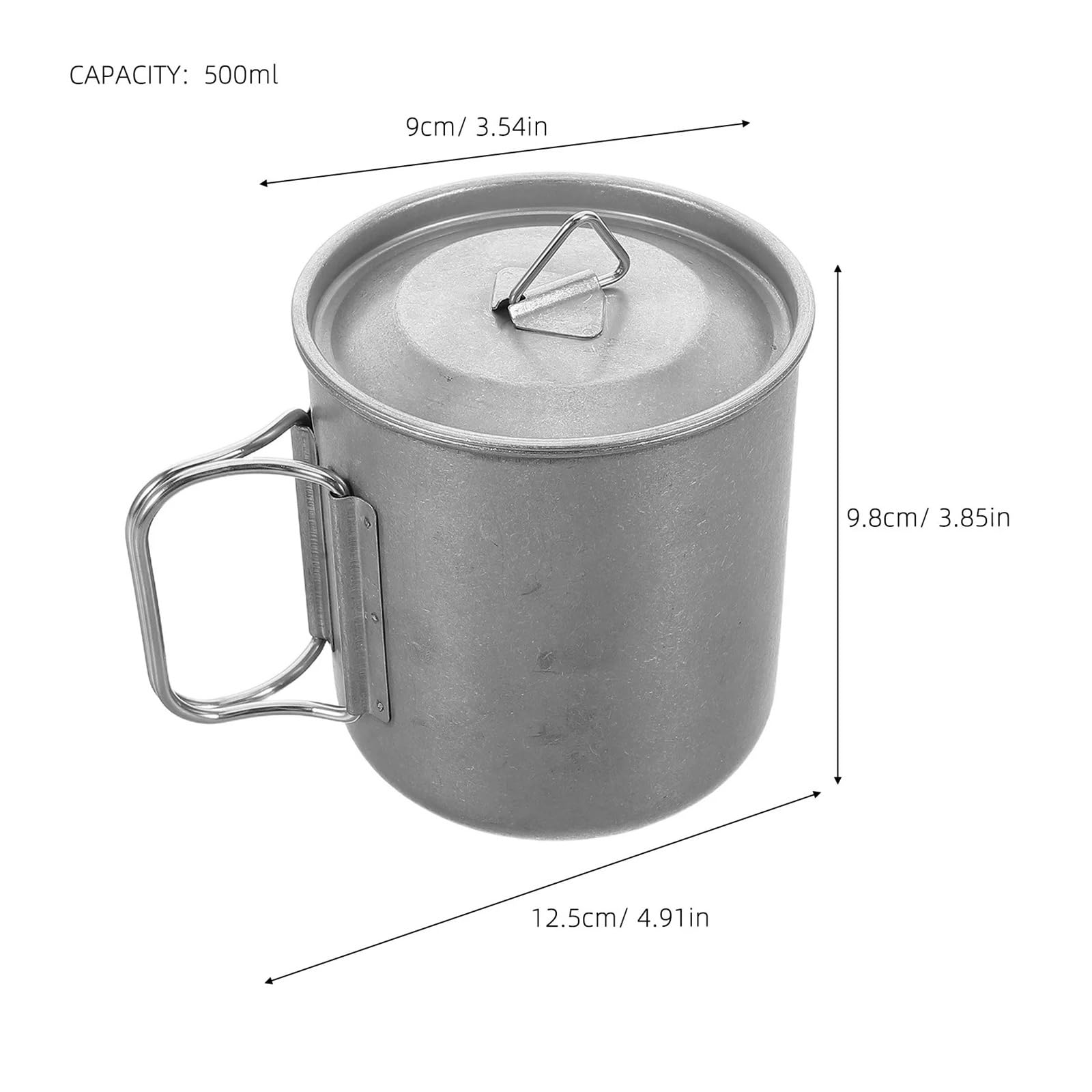 Zusammenklappbarer Edelstahlbecher Zusammenklappbarer Edelstahlbecher | Outdoor-Klappbecher mit Deckel for Camping, Kaffee, Tee, Wandern, Reisen
