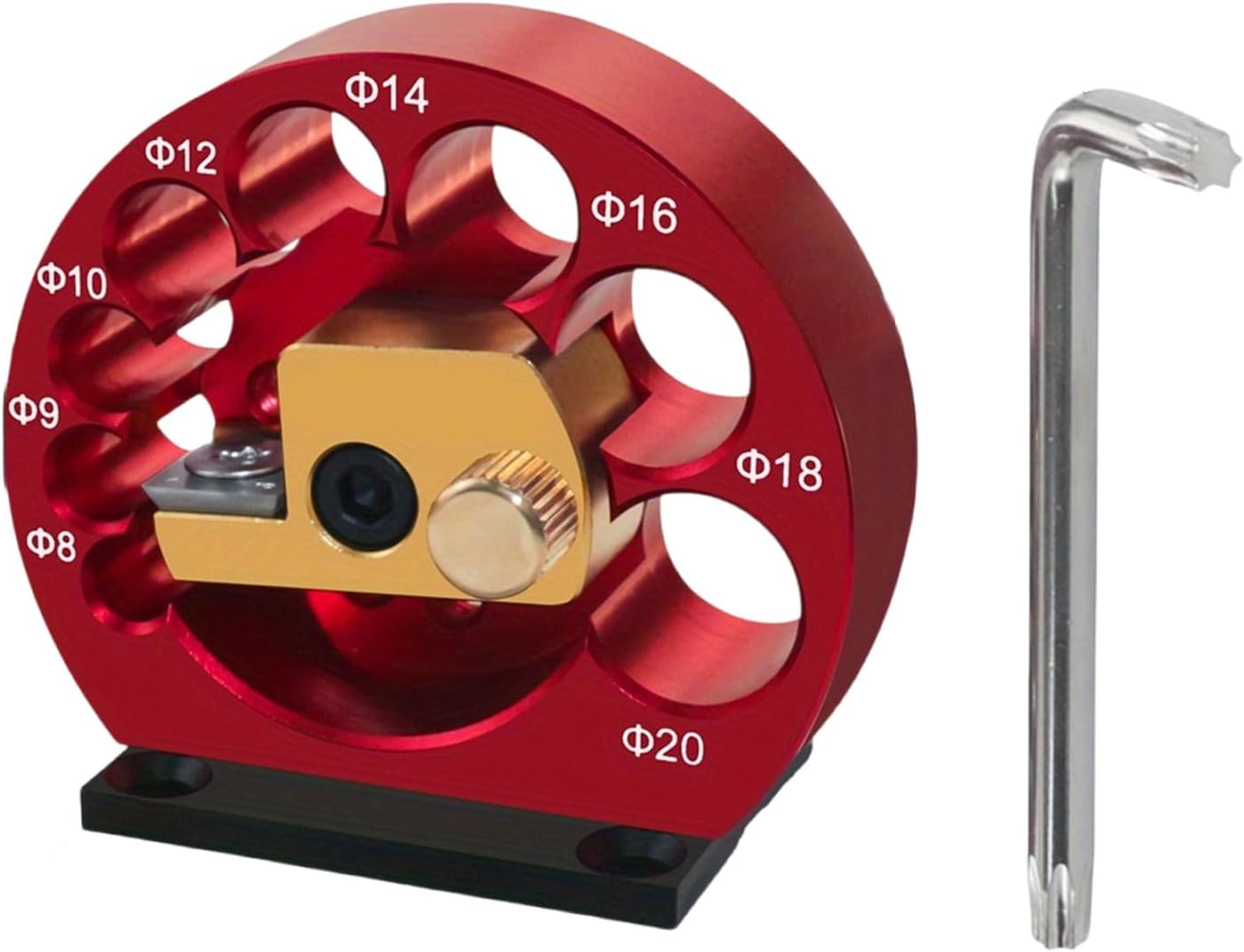 Adjustable Dowel Maker 8mm-20mm Electric Drill Metal Inserts Maker Cutter Plate with 8 Holes Wood Crafting for Students