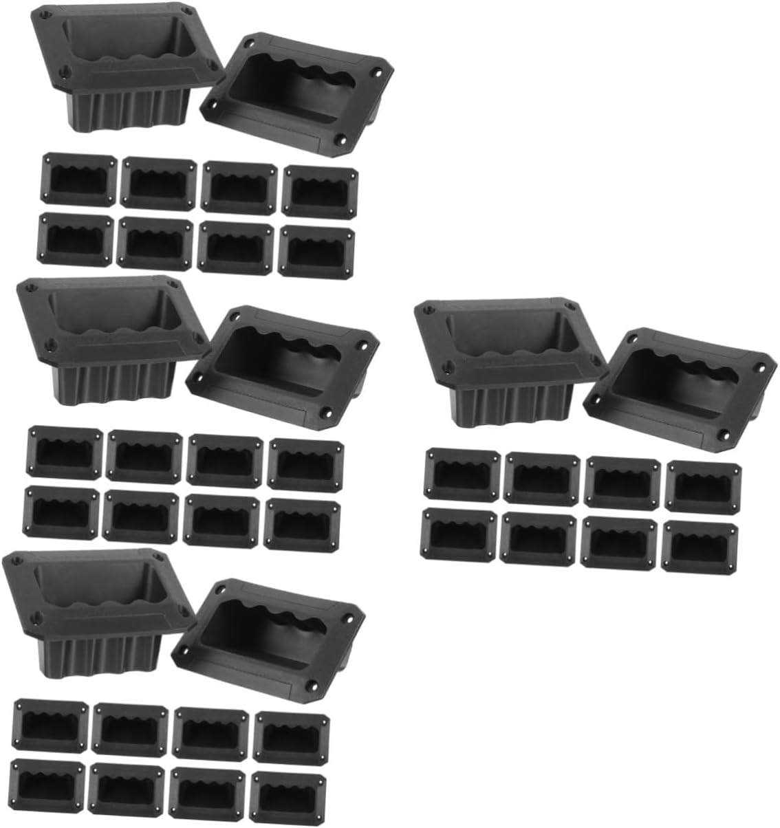 Uonlytech 40pcs Speaker Handle Replacement Plastic Grasp for Amplifiers Easy Install Side Grip for Barn Doors Garage Gates Audio Supply Handle