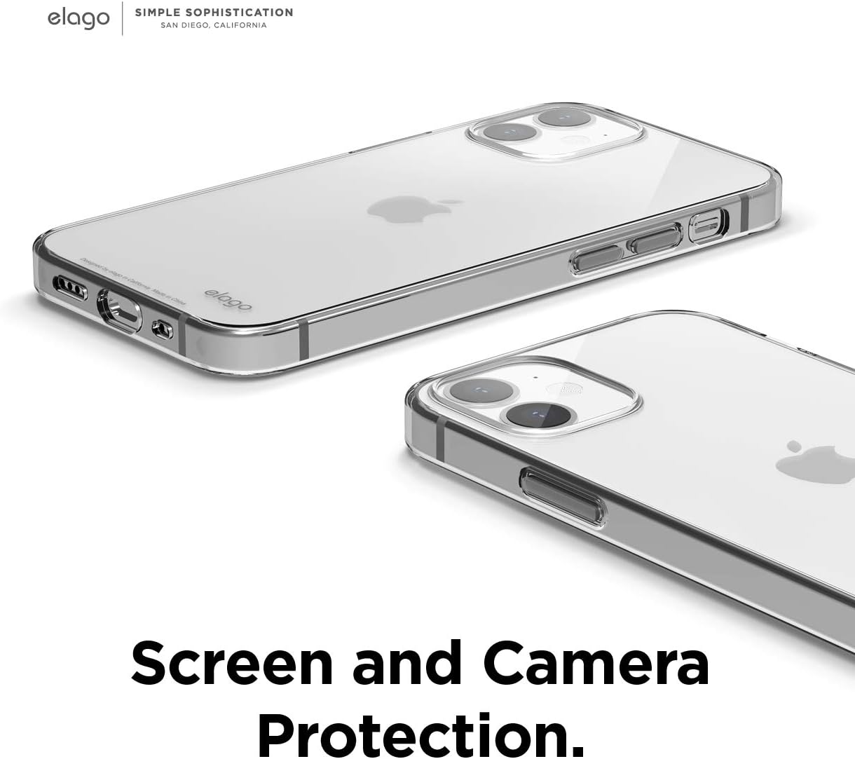 elago Clear Case Compatible with iPhone 12 Mini Case 5.4 inch, Shockproof Case, Scratch Resistant, Flexible, Screen & Camera Protection, Shockproof Protective Case (Clear)