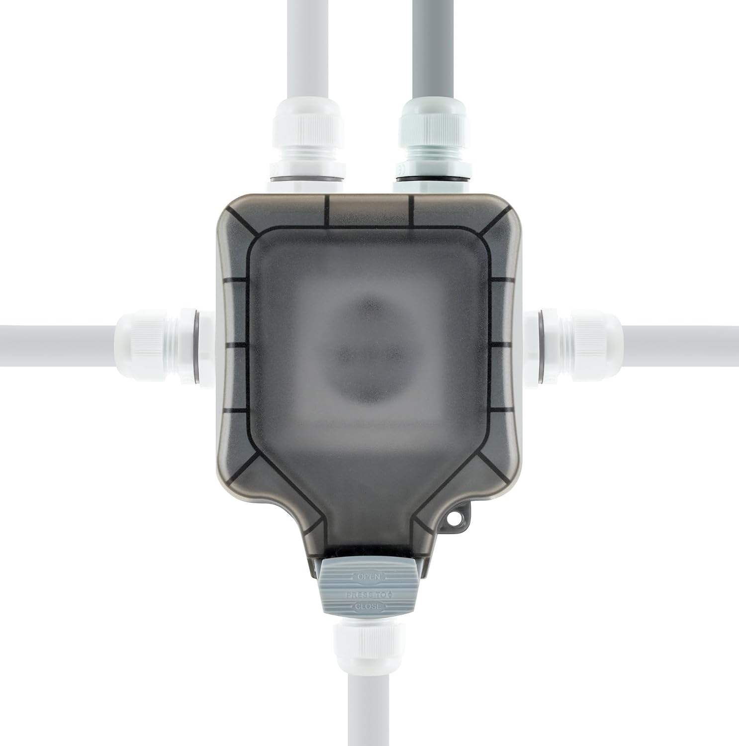 SCHWAIGER SOAD0100 Outdoor Socket Surface-Mounted Weather Protection Cover IP66 Angle Plug Click Lock