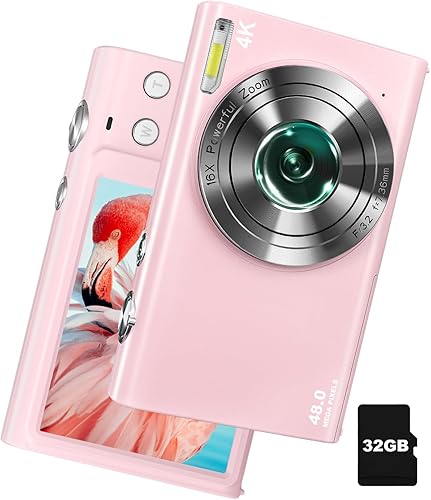 Miniatura 8 de Cámara digital 4K, cámara de 48 MP para fotografía y video enfoque automático antivibración, cámara compacta con zoom 16X con tarjeta de 32 GB, 2