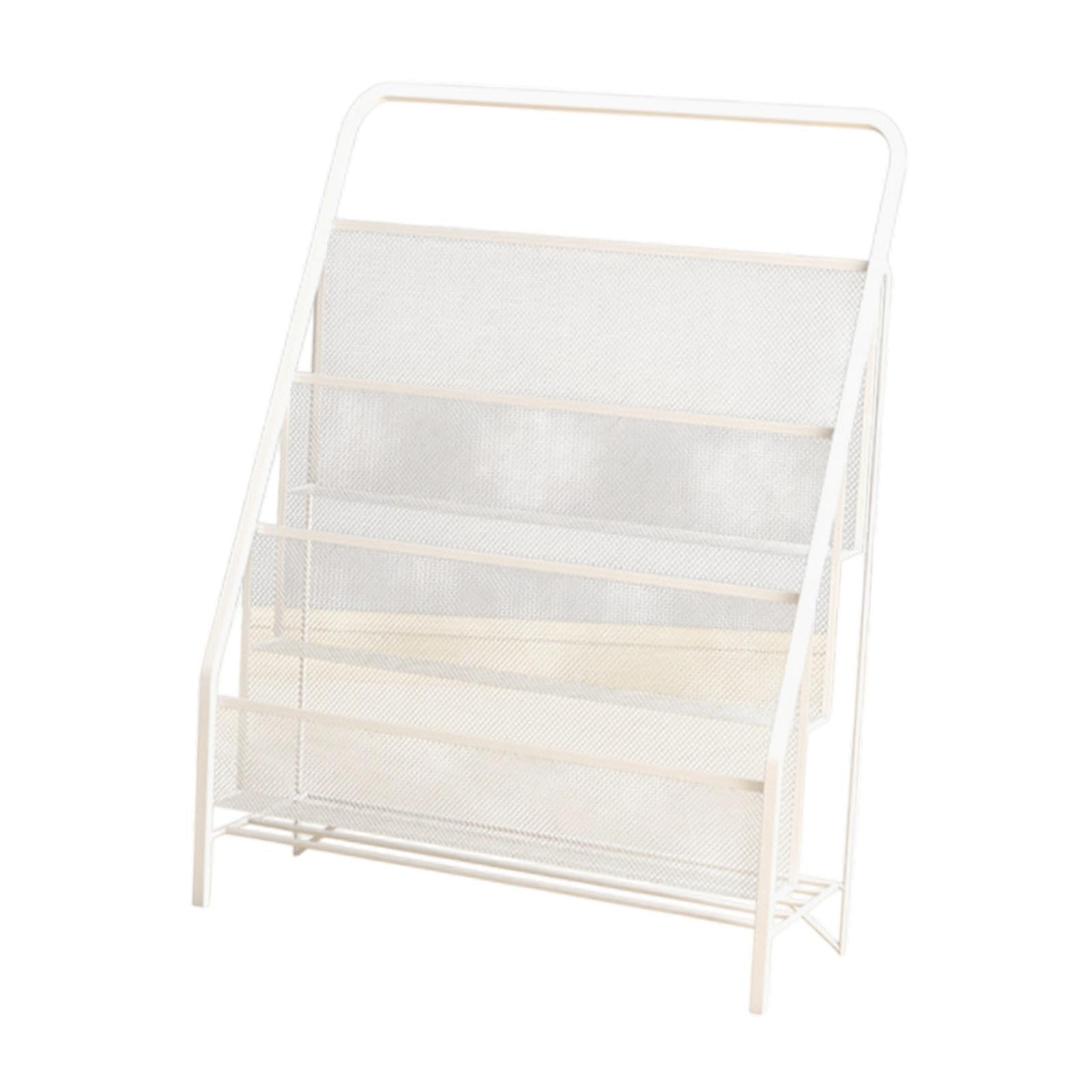 Kids Bookshelf Organizer a 3 strati asilo per l'asilo per bambini Libro per bambini Storage, Bianco