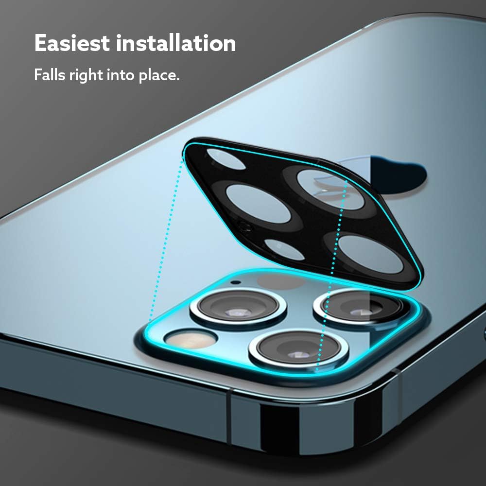 Caseology Lens Protector Compatible with iPhone 12 Pro Max Camera Lens Protector 2-Pack (2020) - Pacific Blue