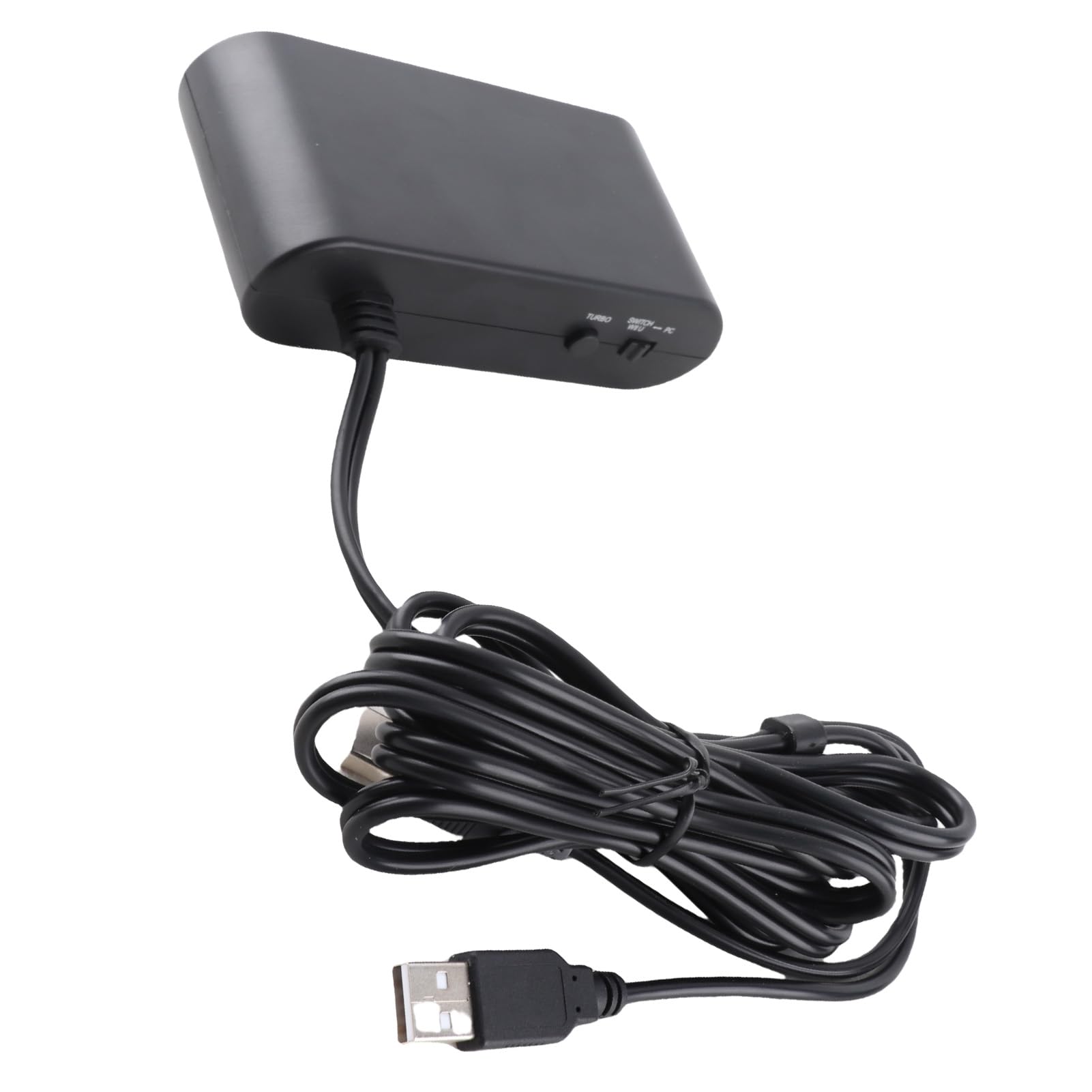 Jectse Adaptador de Controlador para 3 en 1 GC Handle Converter con Función Turobo, Plug and Play Super Smash Bros Adapter con 4 Puertos para Wiiu/PC