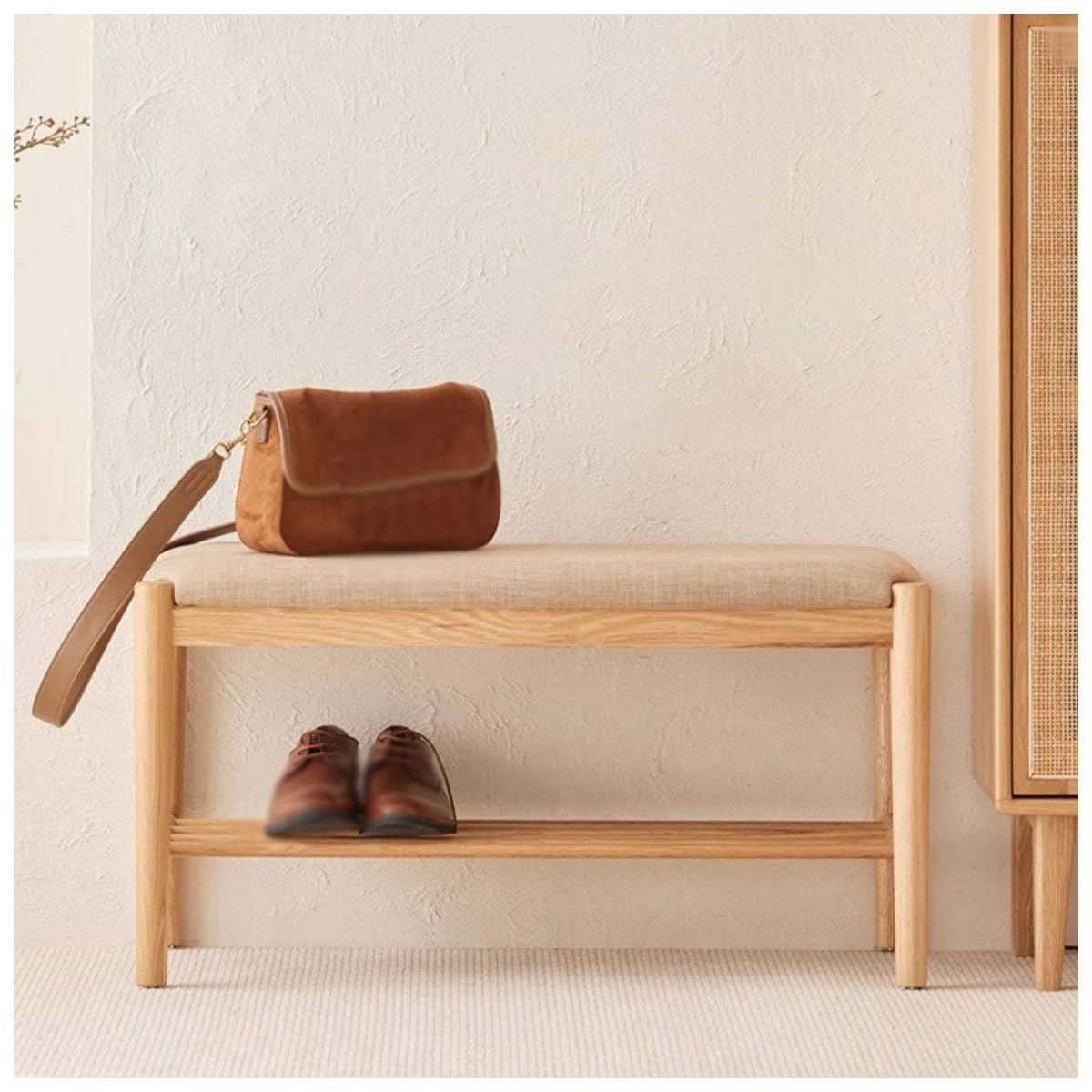 Banc à chaussures à 2 niveaux pour éviter de lacer ses souliers debout