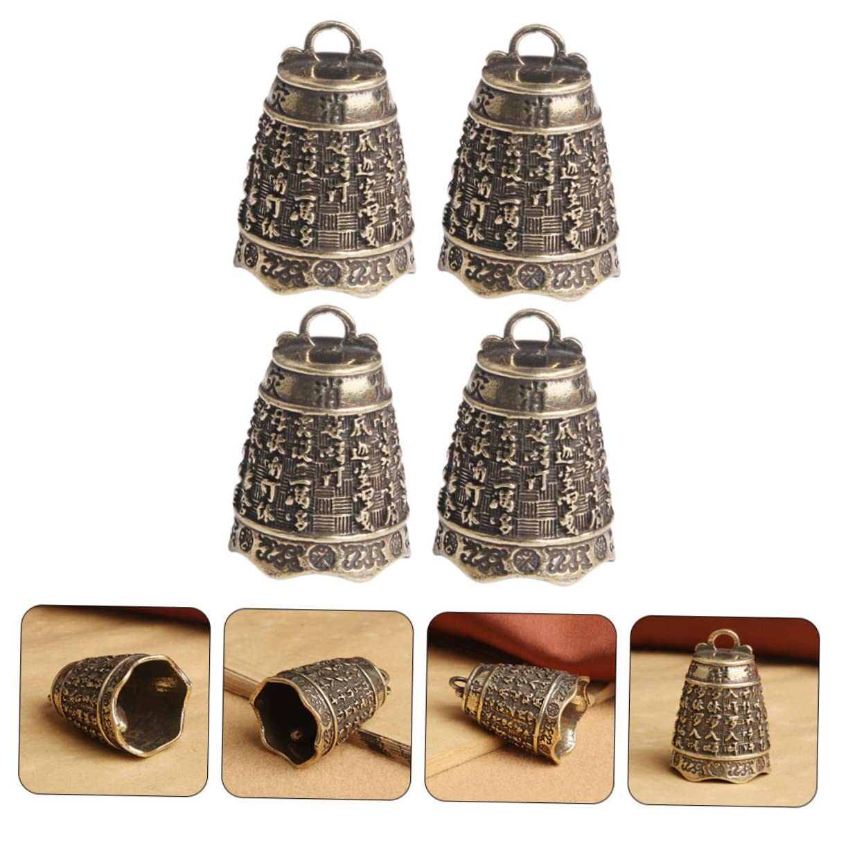 SHINEOFI Campana In Ottone Piccole Campane Per L'Artigianato Mini Campanelli Di Fascino Retro Jingle Bell Campana Fai Da Te Decorazione Fascino Del Pendente Della Campana Campane