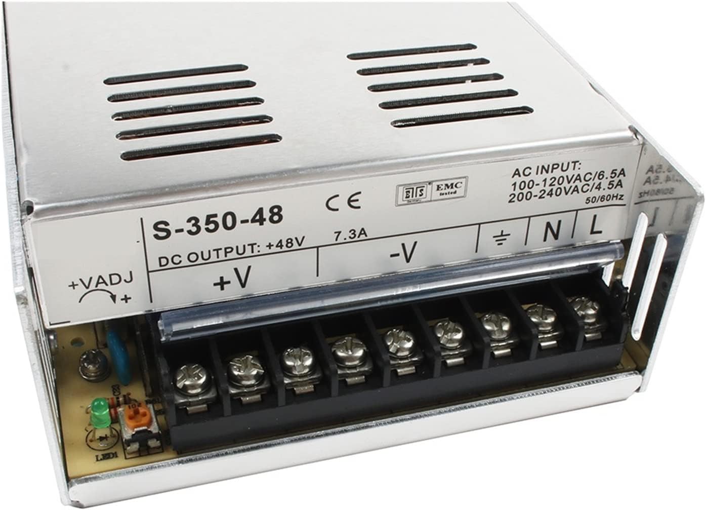 Dc Regulated Power Supply Led Power Supply Switch 350W 48v 7.3A Ac Dc Converter S-350w 48v Variable Dc Voltage Regulator S-350-48 (Size : 1, Color : 25V_350W)