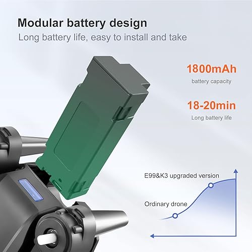 Miniatura 4 de Tisarja Drone plegable 2023 con cámara dual 4K para adultos, cuadricóptero RC WiFi FPV video en vivo, retención de altitud, modo sin cabeza,