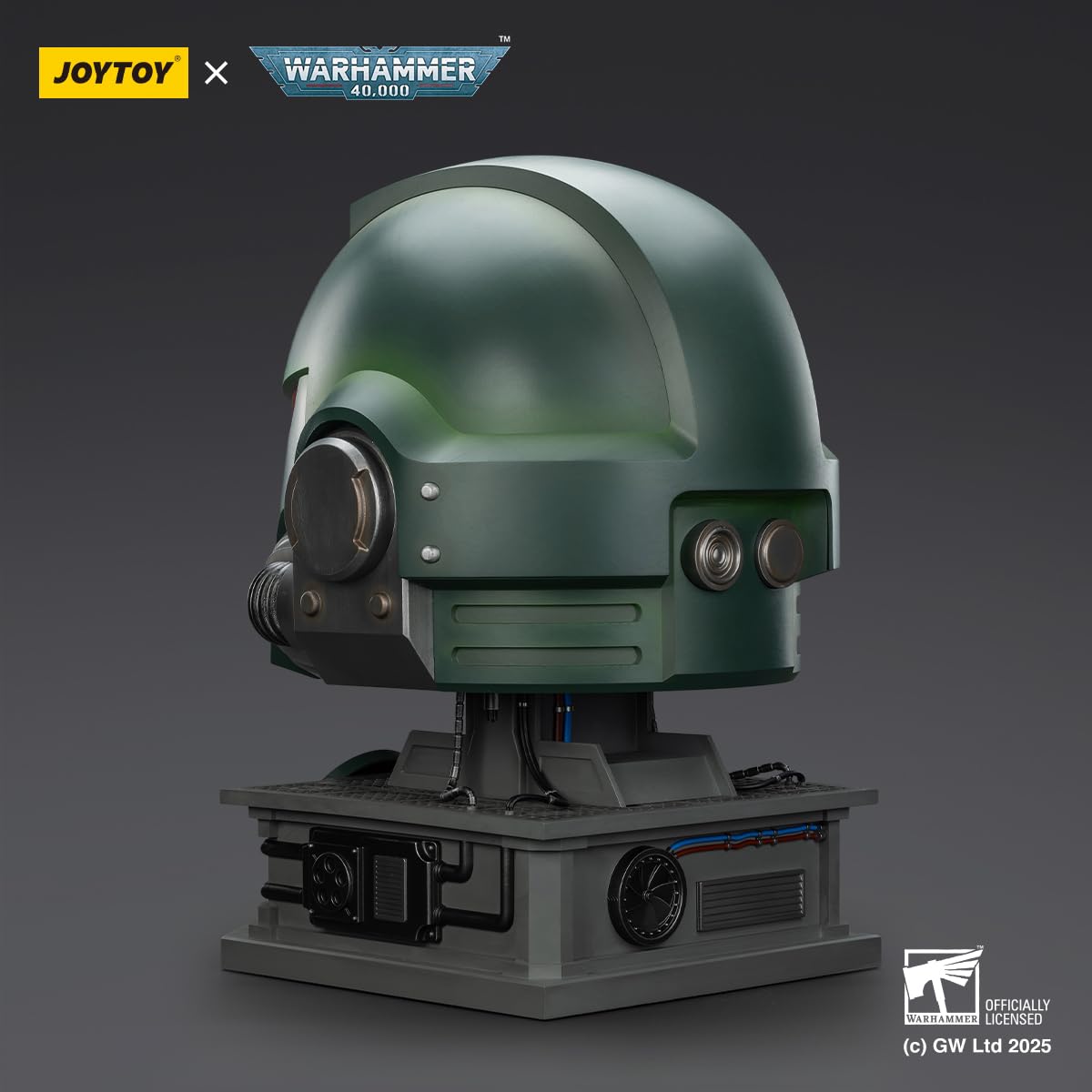TOYVERSE JOYTOY Warhammer 40 000 Dark Angels MkX kask i stojak ekspozycyjny w skali 1:1, model postaci i figurka kolekcjonerska 15+