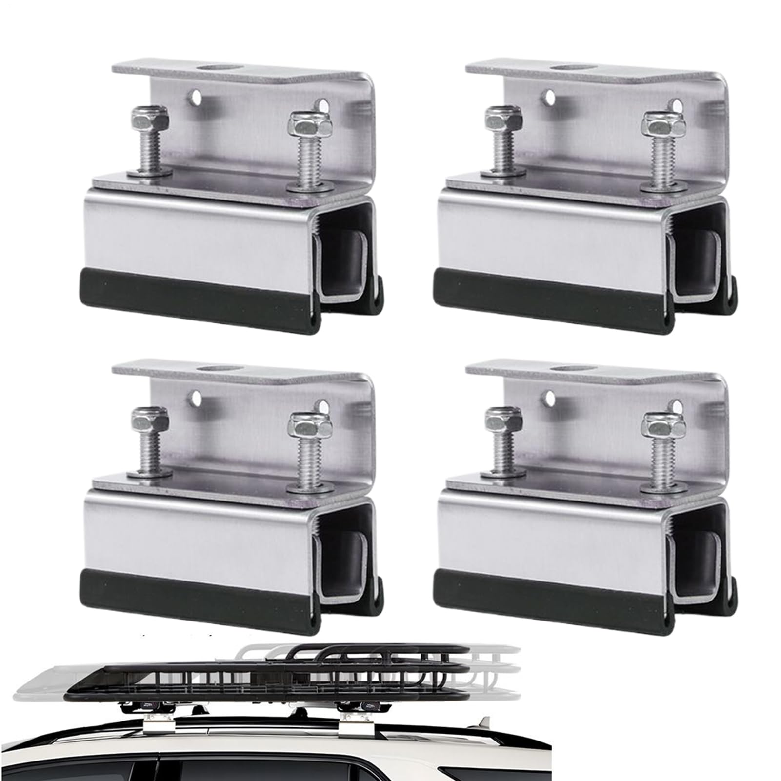 Soportes De Montaje Para Paneles Solares Kit de 4 Soportes de Montaje para | Estructura Fotovoltaica De Acero Inoxidable Para Barcos Autocaravanas Y Techos De Camping