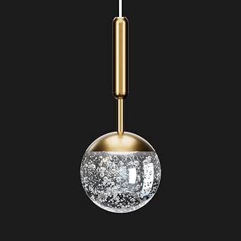 Aoceley Crystal Pendant Light – Dimmable Integrated LED For Kitchen Island, Dining Room, Bar - View #3