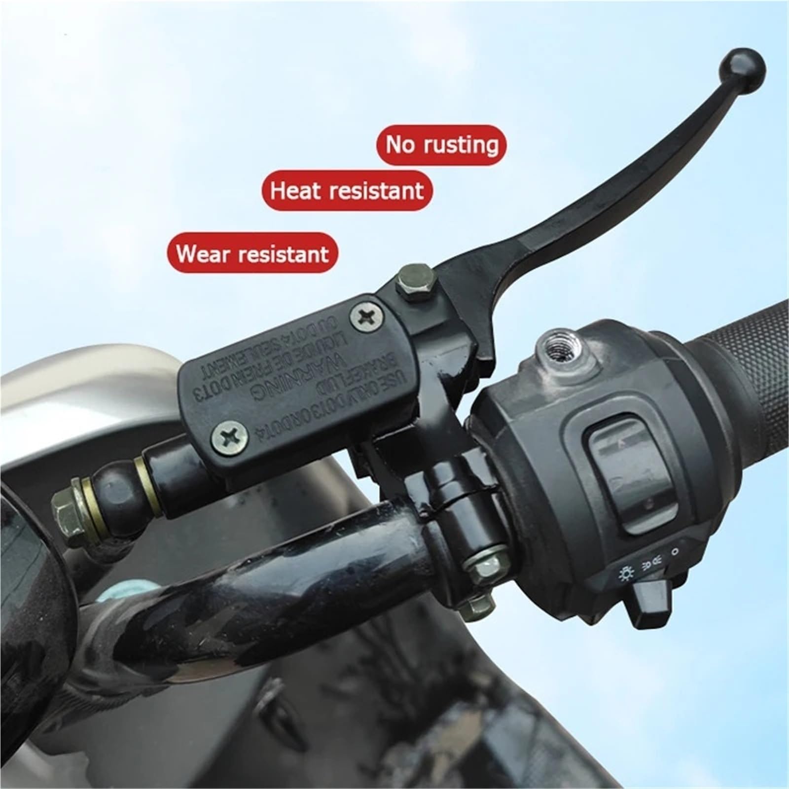 dźwignie sprzęgła motocykla Pompa hamulcowa motocykla przednia pompa główna dźwignia hydrauliczna pasuje do skutera Dirt Pit Bike ATV Quad Moto części wyposażenia(8MM Black pair)