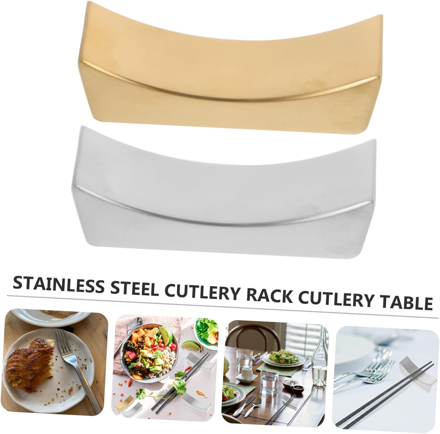 2pcs Utensil Holder Spoon and Fork Kitchen Ware Rack Chopstick Rest for Modern Kitchen Organization