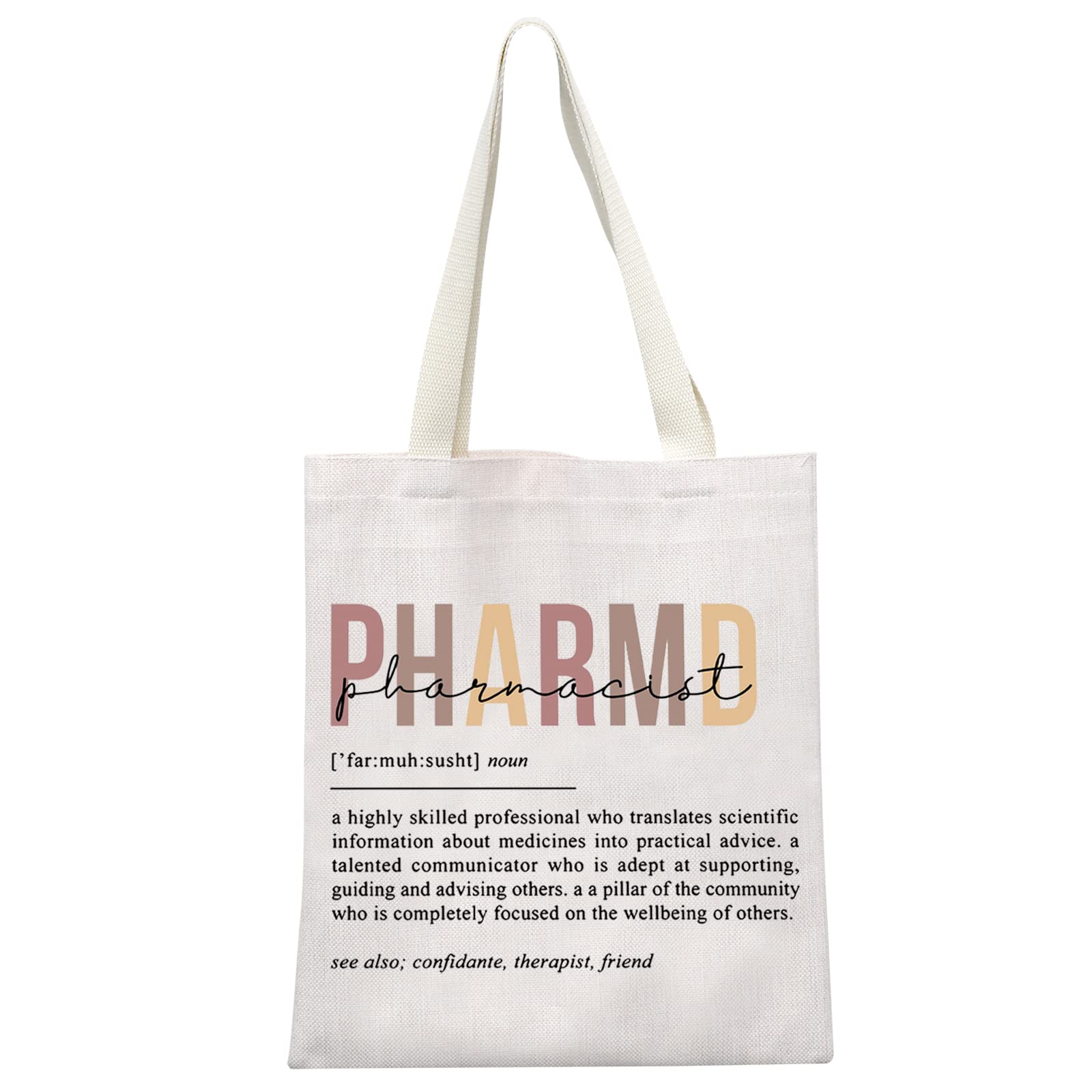 GJTIM Rx Pharmacist Graduation Appreciation Gift Pharmacy Tech Gift Pharmacist Definition Tote Bag for Doctor Of Pharmacy