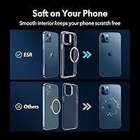 Vista 9 de ESR para iPhone 12 Pro Max Funda, Funda de Teléfono Magsafe Compatible con iPhone 12 Pro Max con Carga Inalámbrica Magnética HaloLock, Parte Trasera