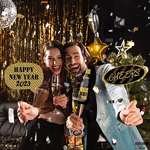 New Years Photo Booth Props 2023 – Pack Of 36, New Years Photo Props | New Years Eve Party Supplies 2023 | New Years Eve Photo Booth Props 2023 | Happy New Year Decorations 2023,Nye Decorations 2023 #TOP2