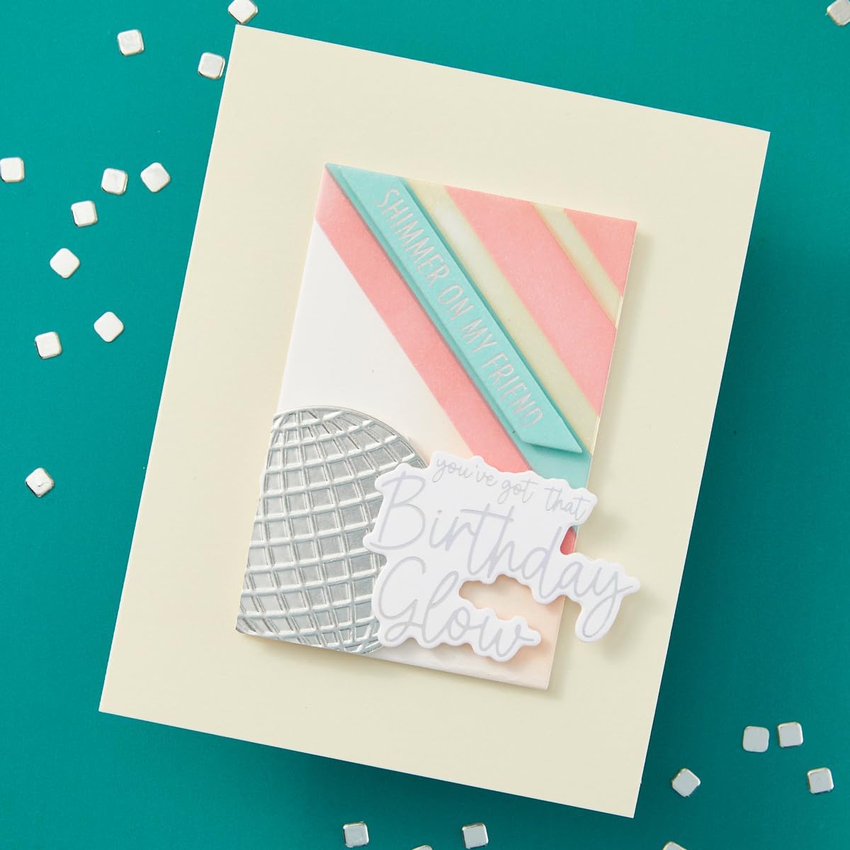 Spellbinders BP-207 Sparkle On Sentiments Press Plate & Die Set from The Shine Bright Collection by Carissa Wiley