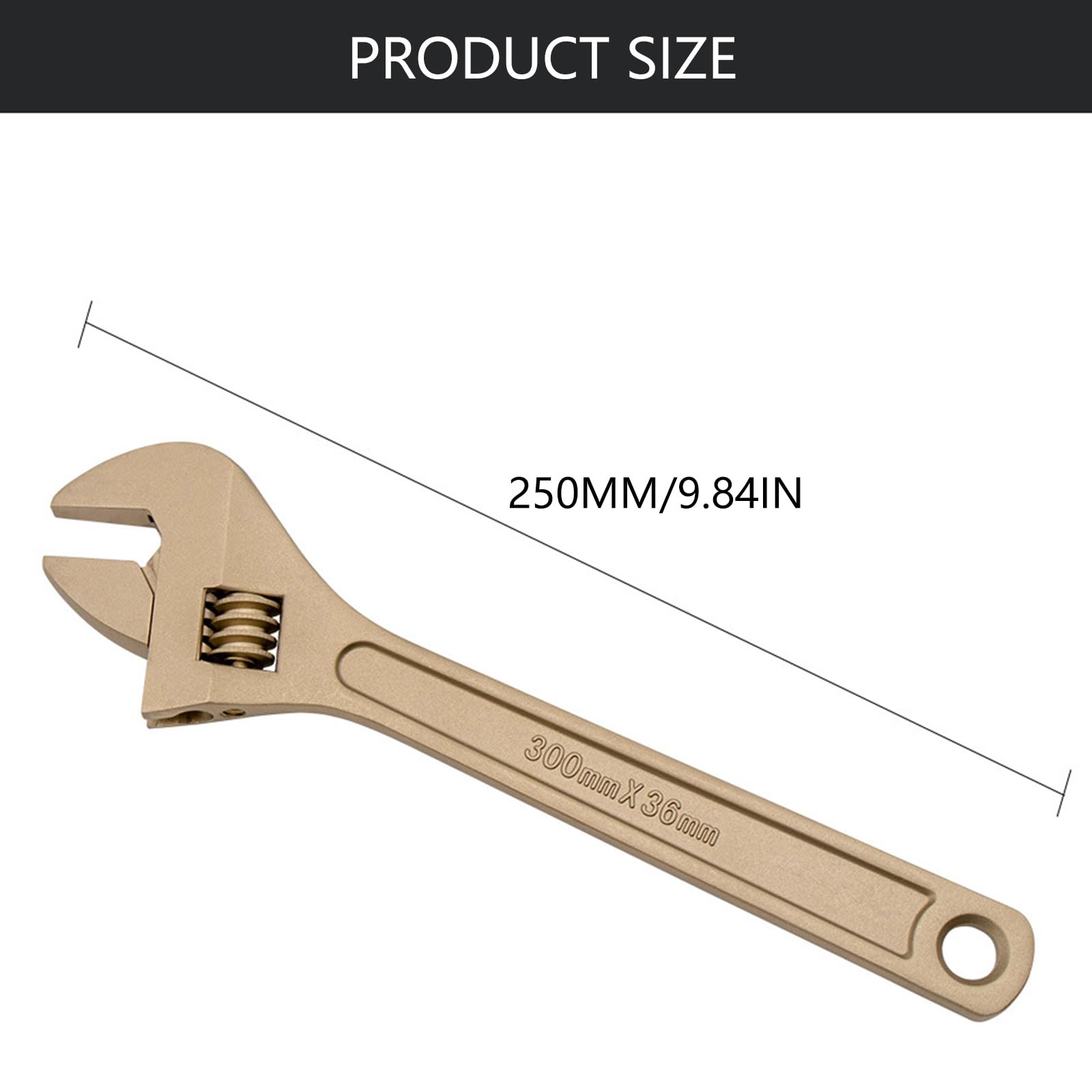 Llave inglesa de bronce de aluminio, herramienta de durabilidad con boca ancha de 10 – 35 mm, mantenimiento para uso en áreas peligrosas, anticorrosión, mano industrial