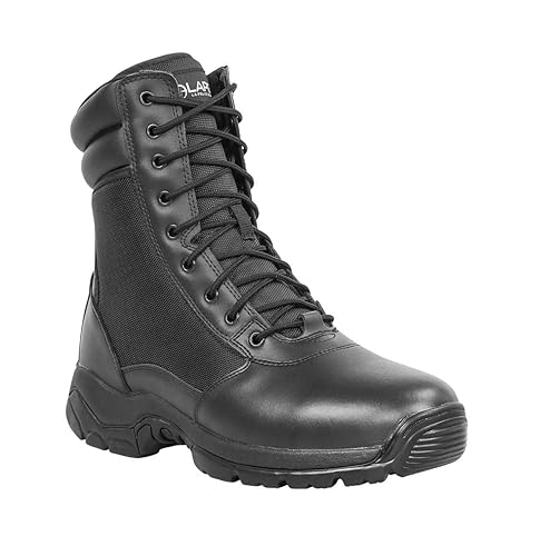 LA Police Gear LAPG Men's Core 8" Side-Zip Tactical Work Boots, Lightweight and Durable Suede Leather Military Combat Boots for Hiking, Motorcycling, EMS, EMT, Jungle, Army, and Outdoor Activities