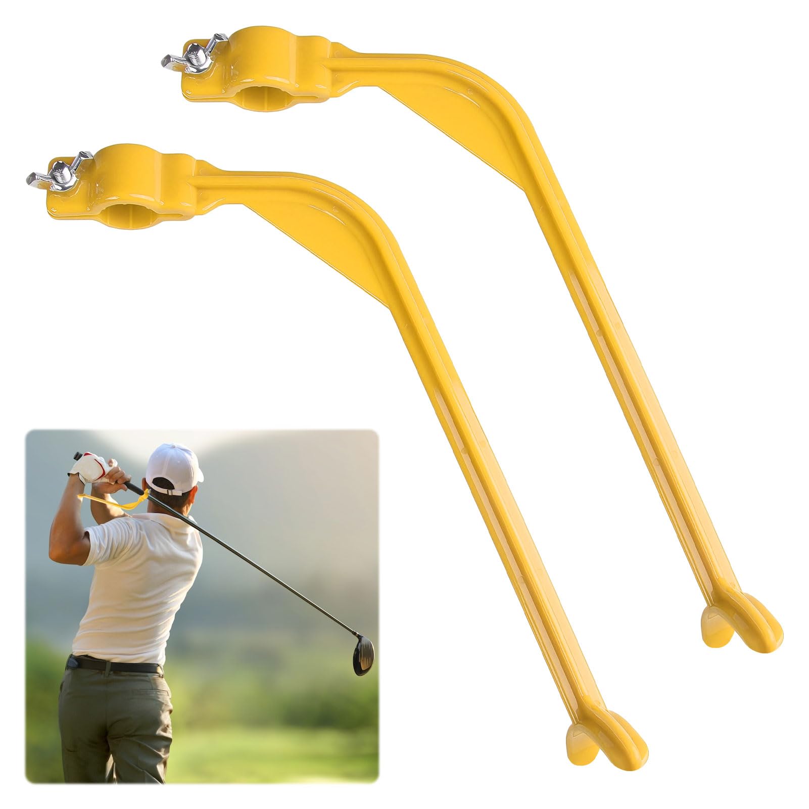 2 Pcs Golf Swing Trainer, Golf Training Aid for Beginners,Correcting Sport Trainer Tool,Wrist Hinge Golf Swing Corrector,Swing Arm Posture Accessories,Swing Alignment Corrector,Accurate Swing Practice