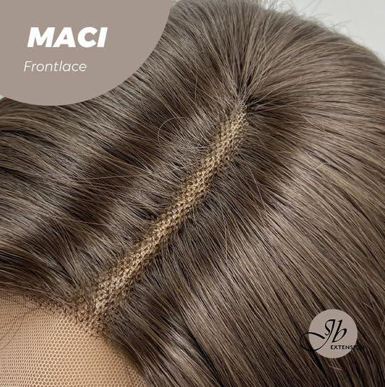 Miniatura 7 de MACI - Peluca de encaje frontal de 10 pulgadas con raya lateral, pelucas cortas de corte Bob marrón para mujer, pelucas sintéticas naturales para