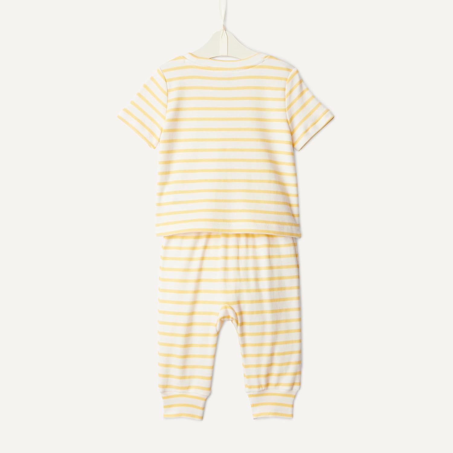 Amazon Essentials x Sofia Grainge Unisex Toddlers and Babies' Cotton Knit Short Sleeve Shirt & Pants Set