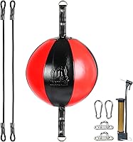 Vista 1 de InnoLife Kit de saco de boxeo de doble extremo con bola de perforación, kit de reacción de velocidad con cordones elásticos, perfecto