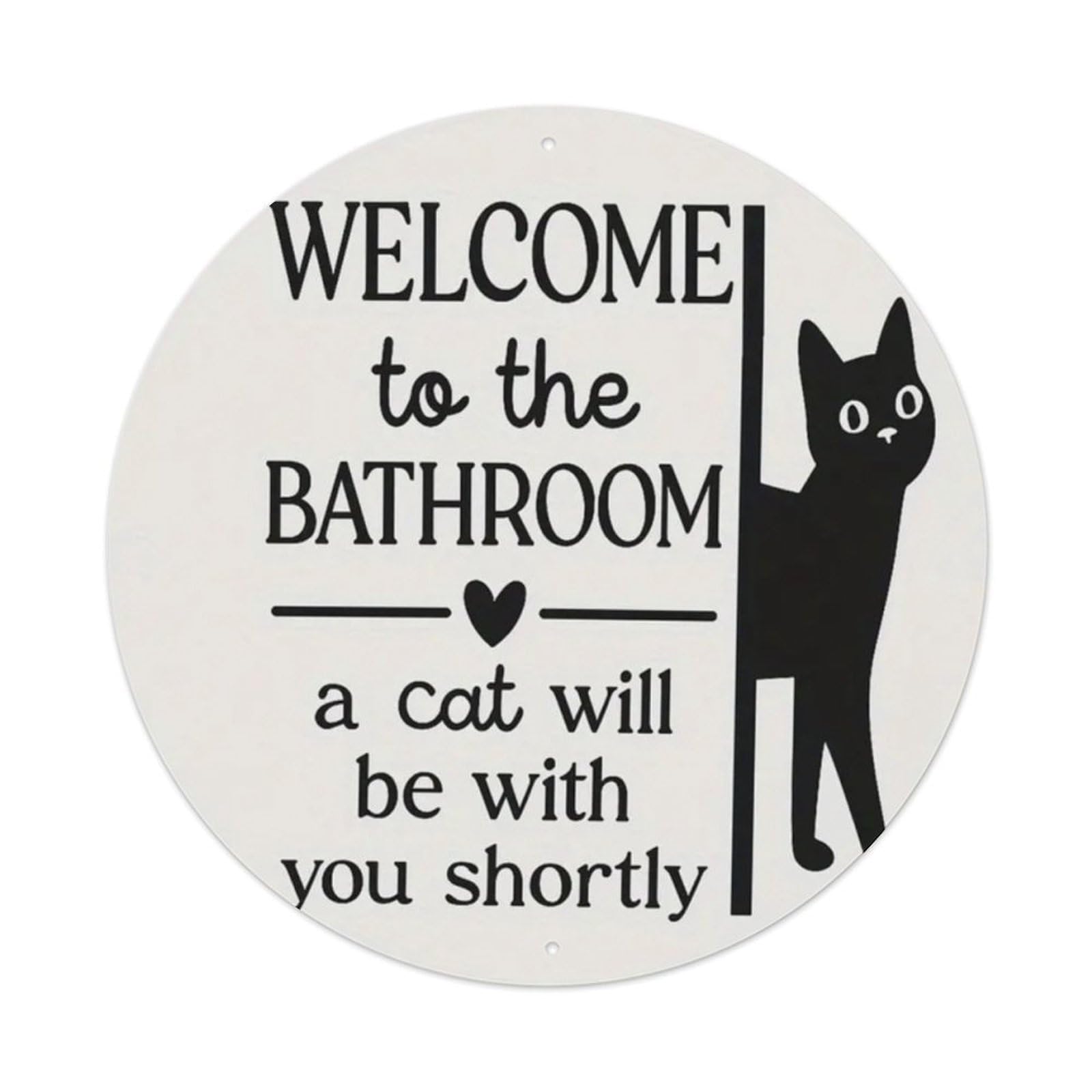Igtefte Vintage Welcome To The Bathroom A Cat Will Be With You Shortly Tin Sign Style Home Bar Garden Wall Plaque Decor Metal Poster 8X8 Inch