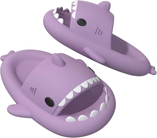 Miniatura 4 de ChayChax - Sandalias con diseño de tiburónnubecaricatura antideslizantes de punta abierta para niños y niñas, extremadamente cómodas, suela gruesa